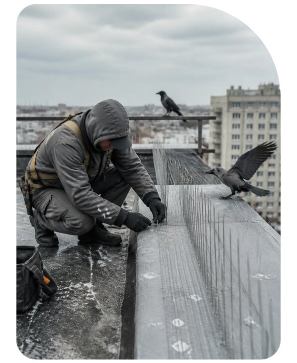 Защита от ворон под ключ в Новосибирске по цене от 5083 р. | Сенат-Нвс